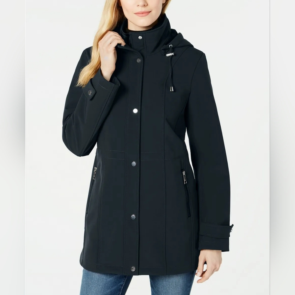 Nautica Women's Hooded Water-Resistant coat. Size L